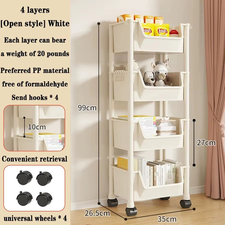 Storage Cart Snack Rack Multifunctional Storage Organizer Bathroom Accessories Cabinet Storage Rack Kitchen Home Storage Rack