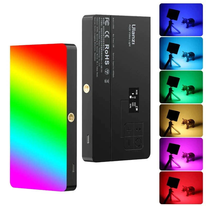VL120 Full Color RGB Video Light 2500K-9000K LED Photography Lighting Dimmable Camera Light Live Vlog Fill Light