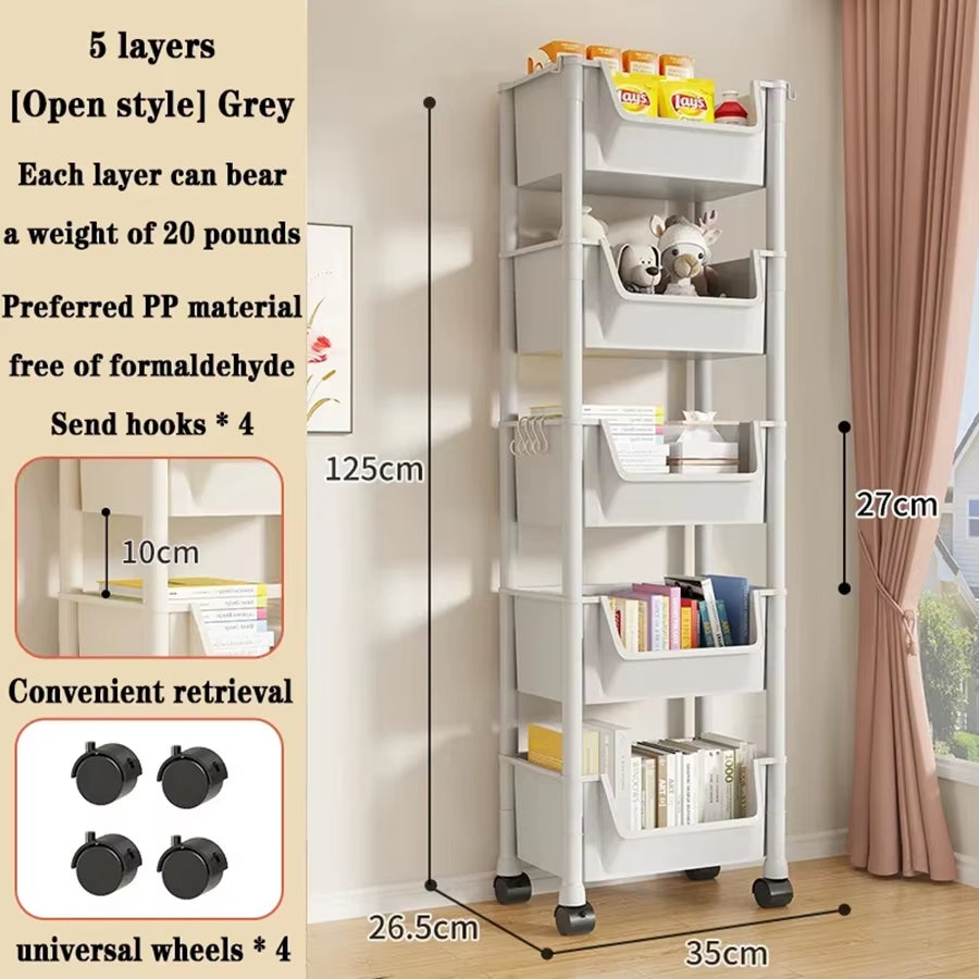 Storage Cart Snack Rack Multifunctional Storage Organizer Bathroom Accessories Cabinet Storage Rack Kitchen Home Storage Rack