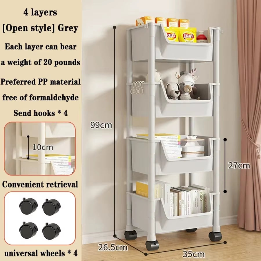 Storage Cart Snack Rack Multifunctional Storage Organizer Bathroom Accessories Cabinet Storage Rack Kitchen Home Storage Rack