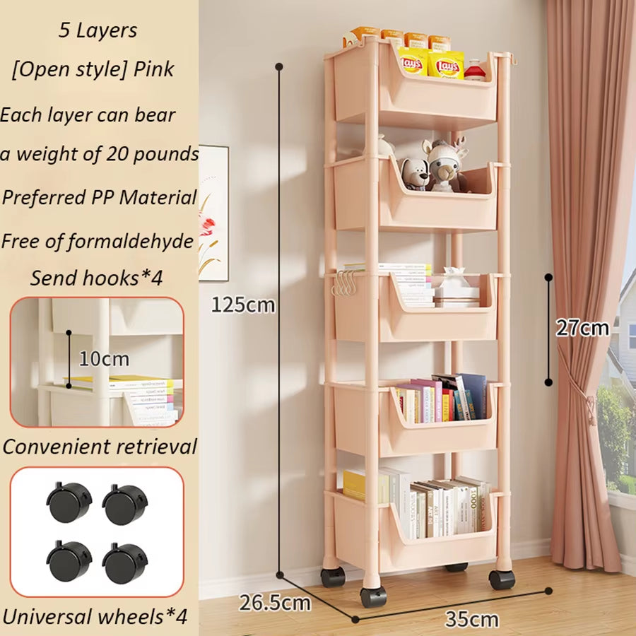 Storage Cart Snack Rack Multifunctional Storage Organizer Bathroom Accessories Cabinet Storage Rack Kitchen Home Storage Rack