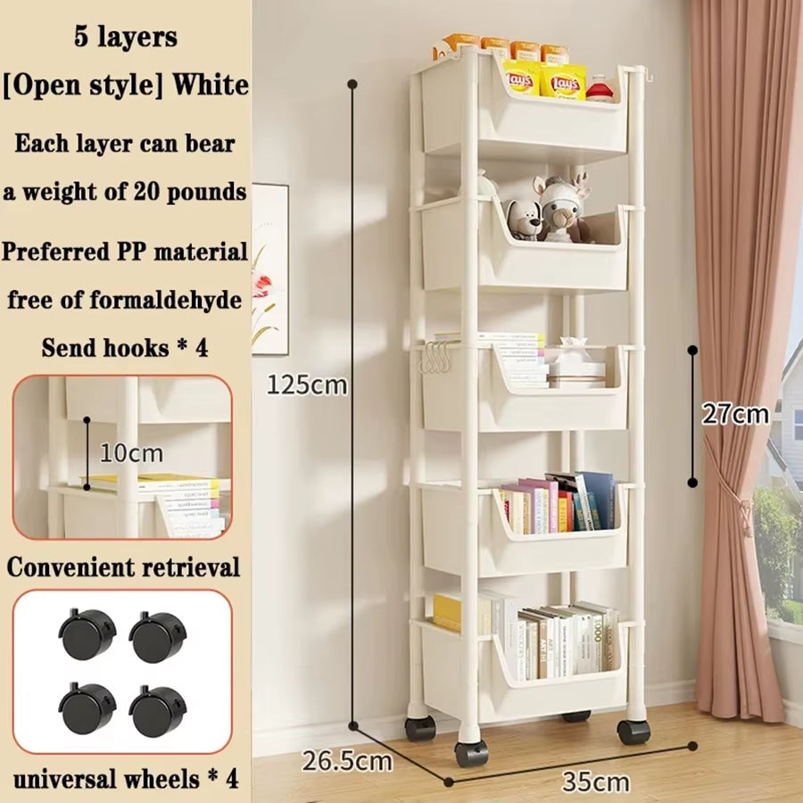 Storage Cart Snack Rack Multifunctional Storage Organizer Bathroom Accessories Cabinet Storage Rack Kitchen Home Storage Rack
